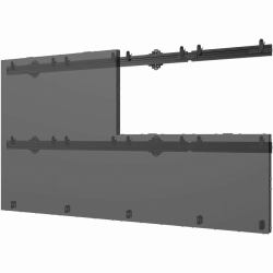 Peerless LEDUNVS-4X4 signage display mount 68.6 cm [27"] Black 