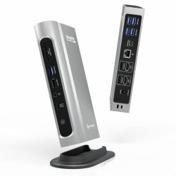Plugable Technologies 16-in-1 Thunderbolt 4 Dock with 100W Charging, 4K Quad Monitor Setup for Thunderbolt 4 Windows Laptops, Thunderbolt Certified Dock with 2x HDMI, 2x DisplayPort, 2.5G Ethernet, 7x USB, SD 