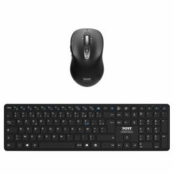Port Designs 900907RUK keyboard Mouse included Home Bluetooth UK English Black  - UK version