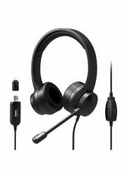 Port Designs 901605 headphones/headset Wired Head-band USB Type-A Black 