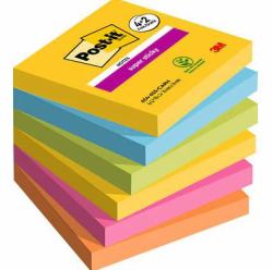 Post-It 7100259230 note paper Square Blue, Green, Orange, Pink, Yellow 90 sheets Self-adhesive 