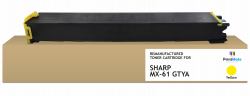 PrintMate SHARP MX-61 GTYA, remanufactured toner, Yellow 24000p 