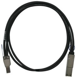 QNAP CAB-SAS05M-8644-8088 Serial Attached SCSI [SAS] cable 1 m Black, Metallic 
