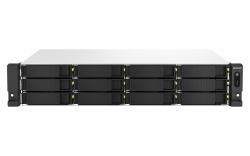QNAP TS-1264U-RP NAS Rack [2U] Intel® Celeron® 8 GB DDR4 0 TB QNAP QTS Aluminium, Black 