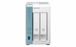 QNAP TS-231P3 NAS Tower Annapurna Labs Alpine AL-214 2 GB DDR3 0 TB QNAP QTS Turquoise, White 