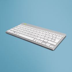 R-Go Tools Ergonomic keyboard R-Go Compact Break, compact keyboard with break software, QWERTY [IT], Bluetooth, white  - foreign version