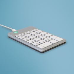 R-Go Tools Numeric keypad R-Go Numpad Break, ergonomic numeric keypad with break software, wired, white  - German version