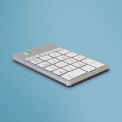 R-Go Tools Numeric keypad R-Go Numpad Break, ergonomic numeric keypad with break software, bluetooth, white  - German version