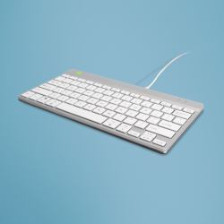 R-Go Tools Ergonomic keyboard R-Go Compact Break, compact keyboard with break software, QWERTY [US], wired, white  - German version