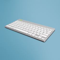 R-Go Tools Ergonomic keyboard R-Go Compact Break, compact keyboard with break software, QWERTY [US], Bluetooth, white  - German version