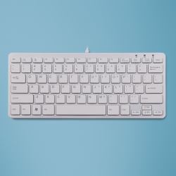 R-Go Tools Ergonomic keyboard R-Go Compact, compact keyboard, flat design, QWERTY [US], wired, white  - German version