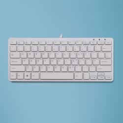 R-Go Tools Ergonomic keyboard R-Go Compact, compact keyboard, flat design, QWERTY [UK], wired, white  - German version