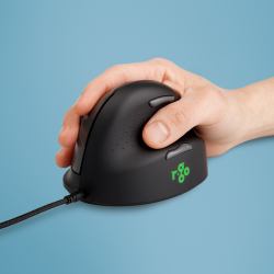 R-Go Tools Ergonomic mouse R-Go HE Break with break software, medium [hand size 165-185 mm], right-handed, Wired, black 