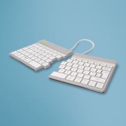 R-Go Tools Ergonomic keyboard R-Go Split Break with break software, ergonomic split keyboard, QWERTY [UK], Bluetooth, white 