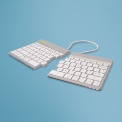 R-Go Tools Ergonomic keyboard R-Go Split Break with break software, ergonomic split keyboard, QWERTY [US], Bluetooth, white  - German version