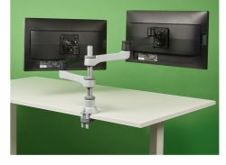 R-Go Tools Monitor arm R-Go Zepher Dual, for two monitors, fully adjustable, 0- 8 kg load capacity, 100% circular, black 