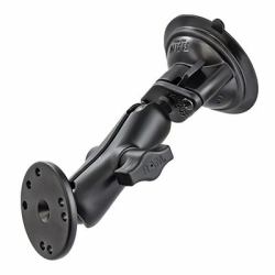 RAM Mounts Twist-Lock Suction Cup Double Ball Mount with Round Plate 