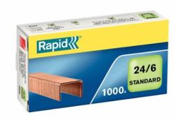 Rapid Staples Standard 24/6 Copper coated Box of 1000 