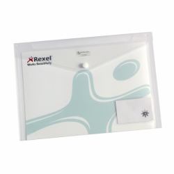 Rexel Ice Popper Wallet With Business Card Pocket A4 Clear [5] 
