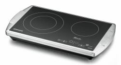 Rommelsbacher CT 3403/TC hob Black, Stainless steel Countertop Ceramic hob 2 zone[s] 