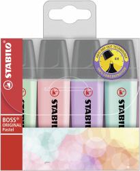 STABILO Boss Original Pastel marker 4 pc[s] Chisel tip Lilac, Mint, Pink, Turquoise 