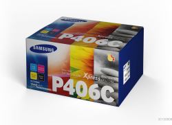Samsung CLT-P406C 4-pack Cyan/Magenta/Yellow/Black Original Toner Cartridge 