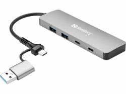 Sandberg USB-C/A to 2xUSB-A+2xUSB-C Hub 