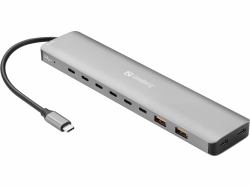 Sandberg USB-C to 8 x USB-C + 2xUSB-A 100W 