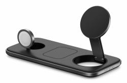 Satechi Qi2 Trio Smartwatch, Headphones, Smartphone Grey USB Wireless charging Indoor 
