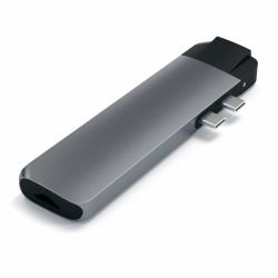 Satechi ST-TCPHEM laptop dock/port replicator Thunderbolt 3 Grey 