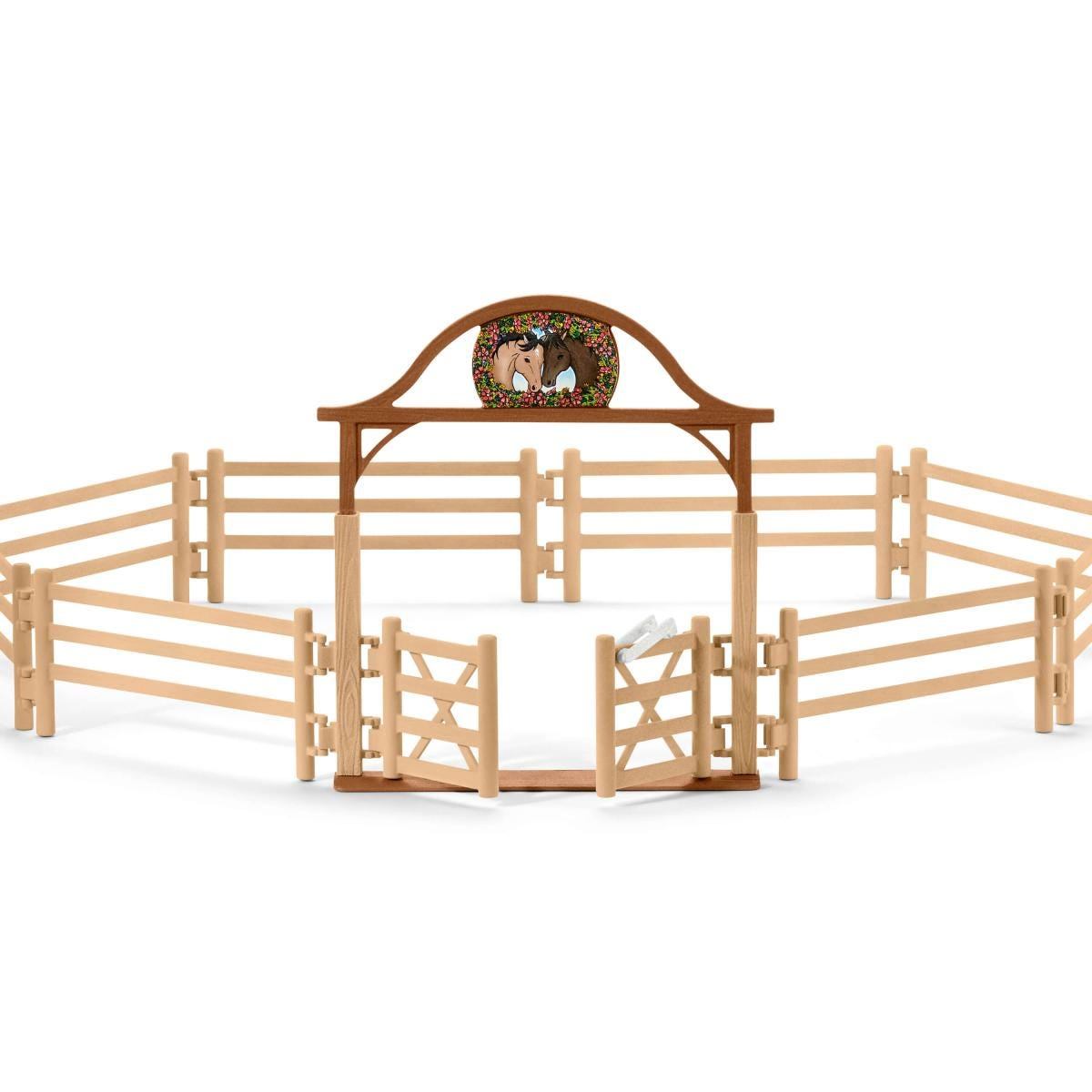 schleich paddock with entry gate