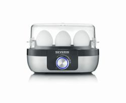 Severin EK 3163 3 egg[s] Black, Stainless steel, Transparent 