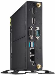Shuttle XPC slim Barebone DS10U, Celeron 4205U, 1xHDMI,1xDP,1x VGA, 2x LAN,1xCOM, 8x USB, fanless, 24/7 permanent operation 