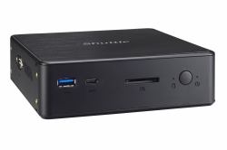 Shuttle Nano PC NC10U , Intel Celeron 4205U, 1x HDMI, 1x DP, 1x 2.5" bay, 1x M.2, 1x LAN, 1x COM, Wifi, 24/7 permanent operation, incl. VESA & Stand 