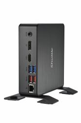 Shuttle XPC Nano PC NC40U, Intel Celeron 7305U, 1x HDMI, 1x DP,1xUSB-C/DP, 6x USB3.2, 1x 2.5" bay, 2x M.2, 1x LAN, RAID, 24/7 permanent operation, incl. VESA & Stand 