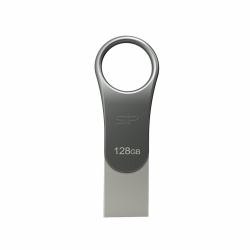 Silicon Power Mobile C80 USB flash drive 128 GB USB Type-A / USB Type-C 3.2 Gen 1 [3.1 Gen 1] Titanium 