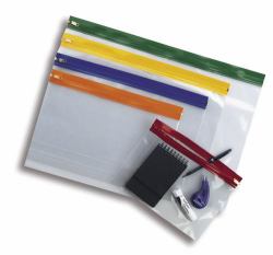 Snopake "Zippa Bag S" Assorted Colour Packs Plastic Transparent A5 