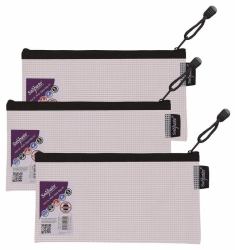 Snopake EVA Mesh HC Zippa Bag DL Black- 3 Bags