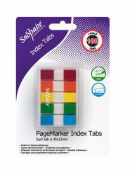 Snopake Index Tab PageMarker Assorted 100 tabs- 12 B/Cards