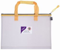 Snopake EVA Mesh HC Project Zippa Bag A4++ Yellow- 1 Bag