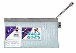 Snopake EVA Pastel Mesh HC DL Zippa Bag - Blue- 3 Bags