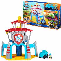 PAW Patrol , Dino Rescue HQ Playset with Sounds and Exclusive Rex Figure and Vehicle 