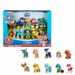 Spin Master PAW Patrol , 10th Anniversary, All Paws On Deck Toy Figures Gift Pack with 10 Collectible Action Figures, Kids Toys for Ages 3 and up 