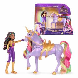 Spin Master Unicorn Academy, Sophia & Light Magic Wildstar with Rainbow Light-up Effects, 2 Riding Accessories, Dolls & Unicorn Toys for Girls Ages 4 and up 