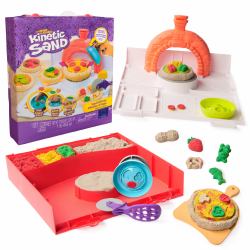 Spin Master Kinetic Sand , SquishPizza Rising Pizza Oven Playset with 1lb Play Sand & 5 Tools, Play Food Arts & Crafts Kids Toys for Girls & Boys Ages 5 and up 