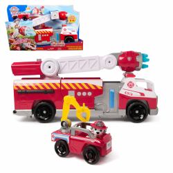 Spin Master PAW Patrol Fire Rescue: Rapid Reload Fire Truck with Marshall Figure, Quick-Fire Launcher, Lights & Sounds, Kids Toys for Boys & Girls Ages 3 and Up 