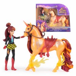 Spin Master Unicorn Academy, Valentina & Cinder Power of Friendship Set, Translucent Saddle & 2 Power Accessories, Dolls & Unicorn Toys for Girls Ages 4 and up 