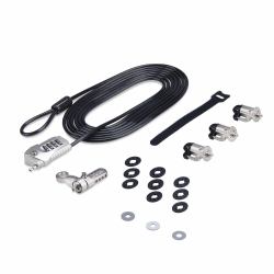 StarTech.com Laptop/Desktop & Peripheral Lock Kit, Theft-Deterring Security Lock, K-Slot, 10ft [3m] Steel Cable, 3x Devices, User-Resettable 4-Digit Lock - TAA 