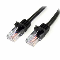 StarTech.com Cat5e Patch Cable with Snagless RJ45 Connectors - 1m, Black 