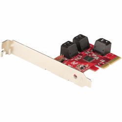 StarTech.com SATA PCIe Card - 6 Port PCIe SATA Expansion Card - 6Gbps - Low/Full Profile - Stacked SATA Connectors - ASM1166 Non-Raid - PCI Express to SATA Converter - TAA 